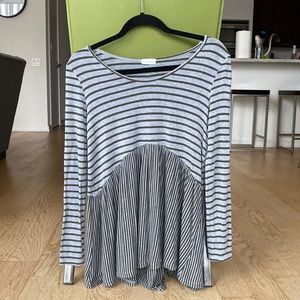 Striped Oddy Long Sleeved Blouse